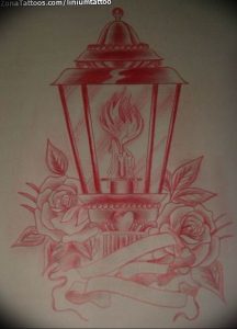 фото тату фонарь со свечой 20.03.2019 №094 - tattoo lantern with a candle - tattoo-photo.ru