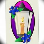 фото тату фонарь со свечой 20.03.2019 №095 - tattoo lantern with a candle - tattoo-photo.ru