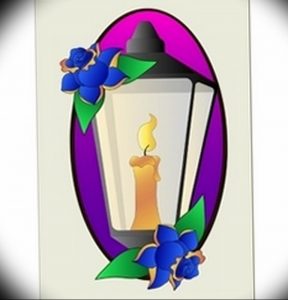 фото тату фонарь со свечой 20.03.2019 №095 - tattoo lantern with a candle - tattoo-photo.ru