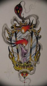 фото тату фонарь со свечой 20.03.2019 №104 - tattoo lantern with a candle - tattoo-photo.ru