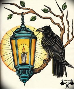 фото тату фонарь со свечой 20.03.2019 №109 - tattoo lantern with a candle - tattoo-photo.ru