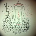 фото тату фонарь со свечой 20.03.2019 №117 - tattoo lantern with a candle - tattoo-photo.ru