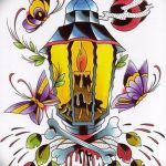 фото тату фонарь со свечой 20.03.2019 №125 - tattoo lantern with a candle - tattoo-photo.ru