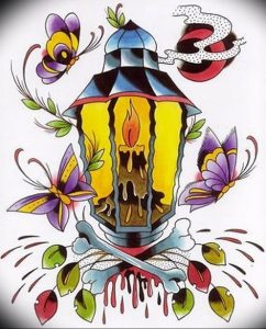 фото тату фонарь со свечой 20.03.2019 №125 - tattoo lantern with a candle - tattoo-photo.ru