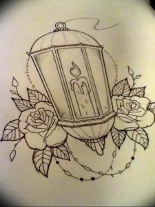 фото тату эскиз свеча 20.03.2019 №023 - tattoo sketch candle - tattoo-photo.ru