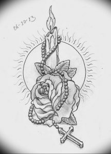 фото тату эскиз свеча 20.03.2019 №030 - tattoo sketch candle - tattoo-photo.ru