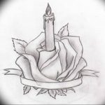 фото тату эскиз свеча 20.03.2019 №066 - tattoo sketch candle - tattoo-photo.ru