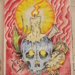 фото тату эскиз свеча 20.03.2019 №075 - tattoo sketch candle - tattoo-photo.ru