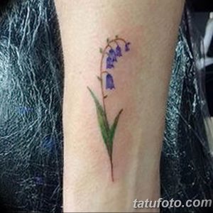 Фото тату цветок колокольчики 15.04.2019 №026 - ideas flower bells tattoo - tattoo-photo.ru
