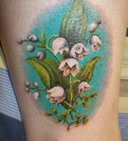 Фото тату цветок колокольчики 15.04.2019 №043 — ideas flower bells tattoo — tattoo-photo.ru