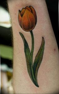 фото вариант тату цветок тюльпана 06.04.2019 №019 - tulip tattoo - tattoo-photo.ru