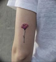 фото мини тату тюльпан 06.04.2019 №022 — mini tattoo tulip — tattoo-photo.ru