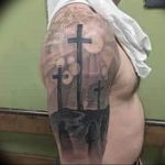 фото тату Распятие 01.05.2019 №103 - crucifix tattoo - tattoo-photo.ru