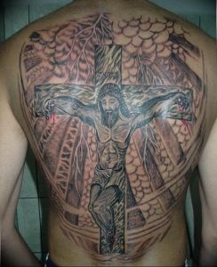 фото тату Распятие 01.05.2019 №118 - crucifix tattoo - tattoo-photo.ru