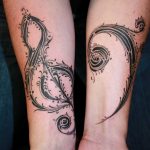 фото тату басовый ключ 01.05.2019 №080 - tattoo bass clef - tattoo-photo.ru