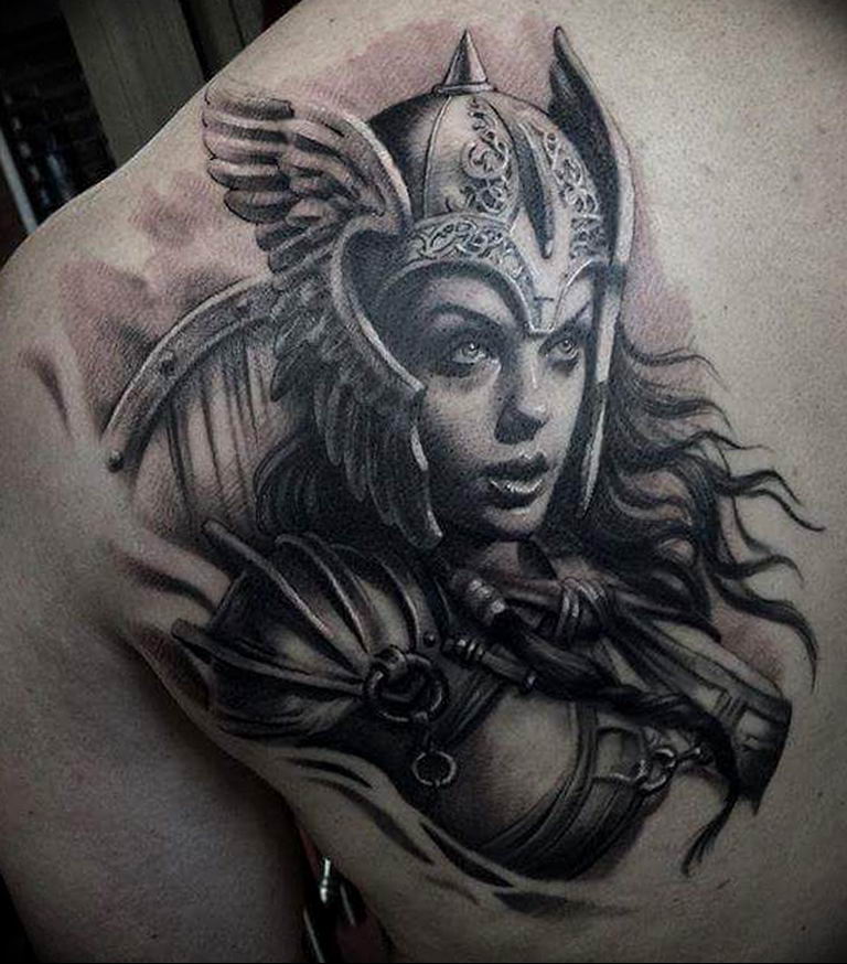 фото тату воин женщина амазонка 17.04.2019 № 017 - tattoo woman warrior - t...