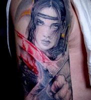 фото тату воин женщина амазонка 17.04.2019 №029 — tattoo woman warrior — tattoo-photo.ru