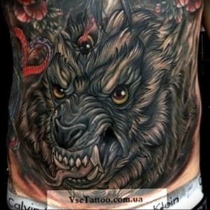 фото тату волчий оскал 01.05.2019 №023 - wolf grin tattoo - tattoo-photo.ru