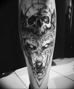 фото тату волчий оскал 01.05.2019 №039 - wolf grin tattoo - tattoo-photo.ru