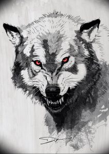 фото тату волчий оскал 01.05.2019 №124 - wolf grin tattoo - tattoo-photo.ru