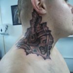 фото тату на шее биомеханика 06.04.2019 №010 - tattoo biomechaniс - tattoo-photo.ru