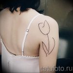 фото тату тюльпан идея рисунка 06.04.2019 №004 - tulip tattoo - tattoo-photo.ru