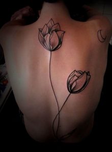 фото черный тюльпан тату 06.04.2019 №021 - black tulip tattoo - tattoo-photo.ru