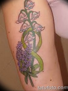 Фото тату цветок колокольчики 15.04.2019 №018 - ideas flower bells tattoo - tattoo-photo.ru