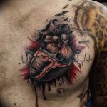 фото биомеханика сердце тату 06.04.2019 №012 - biomechanics heart tattoo - tattoo-photo.ru