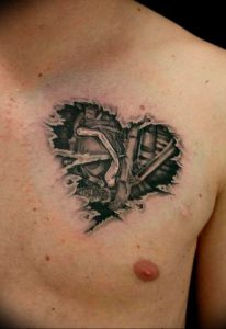 фото биомеханика сердце тату 06.04.2019 №020 - biomechanics heart tattoo - tattoo-photo.ru