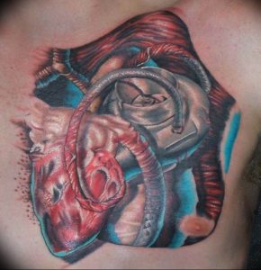 фото биомеханика сердце тату 06.04.2019 №025 - biomechanics heart tattoo - tattoo-photo.ru