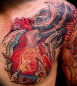 фото биомеханика сердце тату 06.04.2019 №030 - biomechanics heart tattoo - tattoo-photo.ru