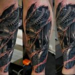 фото биомеханика тату 06.04.2019 №028 - biomechanics tattoo - tattoo-photo.ru