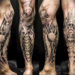 фото биомеханика тату на ноге 06.04.2019 №005 - biomechanics of a tattoo - tattoo-photo.ru