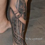 фото биомеханика тату на ноге 06.04.2019 №046 - biomechanics of a tattoo - tattoo-photo.ru