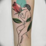 фото вариант тату цветок тюльпана 06.04.2019 №004 - tulip tattoo - tattoo-photo.ru