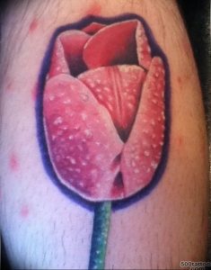 фото вариант тату цветок тюльпана 06.04.2019 №025 - tulip tattoo - tattoo-photo.ru