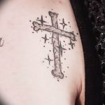 фото крест оберег тату 03.04.2019 №011 - cross charm tattoo - tattoo-photo.ru