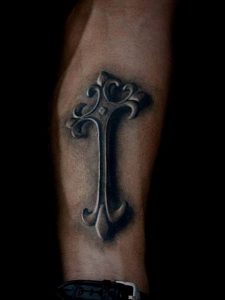 фото крест оберег тату 03.04.2019 №012 - cross charm tattoo - tattoo-photo.ru