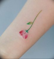 фото мини тату тюльпан 06.04.2019 №013 — mini tattoo tulip — tattoo-photo.ru