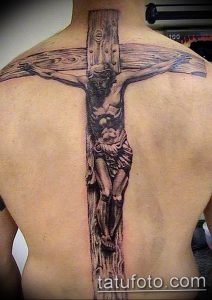 фото тату Распятие 01.05.2019 №001 - crucifix tattoo - tattoo-photo.ru