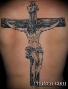 фото тату Распятие 01.05.2019 №011 - crucifix tattoo - tattoo-photo.ru