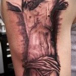 фото тату Распятие 01.05.2019 №018 - crucifix tattoo - tattoo-photo.ru