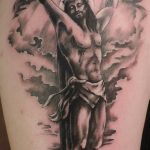 фото тату Распятие 01.05.2019 №031 - crucifix tattoo - tattoo-photo.ru