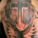 фото тату Распятие 01.05.2019 №034 - crucifix tattoo - tattoo-photo.ru