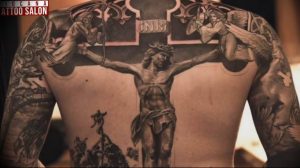 фото тату Распятие 01.05.2019 №039 - crucifix tattoo - tattoo-photo.ru