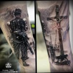 фото тату Распятие 01.05.2019 №040 - crucifix tattoo - tattoo-photo.ru