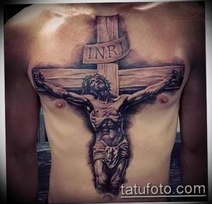 фото тату Распятие 01.05.2019 №048 - crucifix tattoo - tattoo-photo.ru