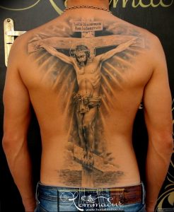 фото тату Распятие 01.05.2019 №049 - crucifix tattoo - tattoo-photo.ru