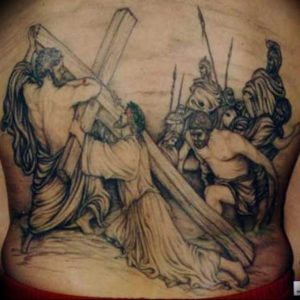 фото тату Распятие 01.05.2019 №059 - crucifix tattoo - tattoo-photo.ru